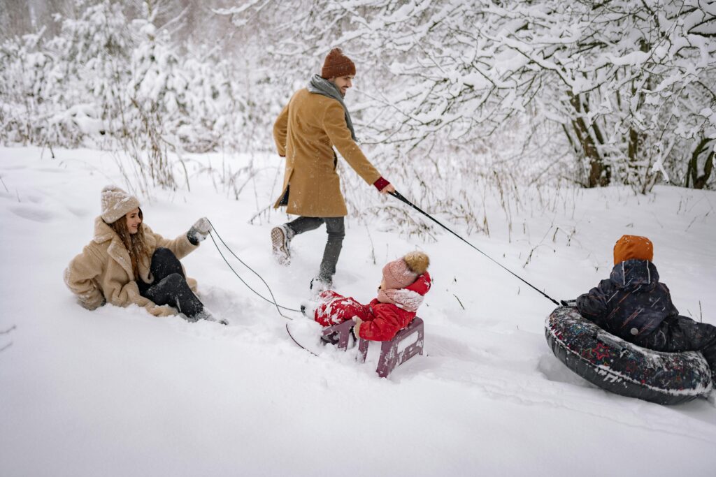 trineo de nieve en el país vasco