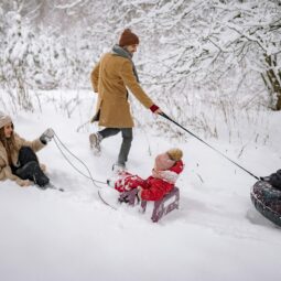 trineo de nieve en el país vasco